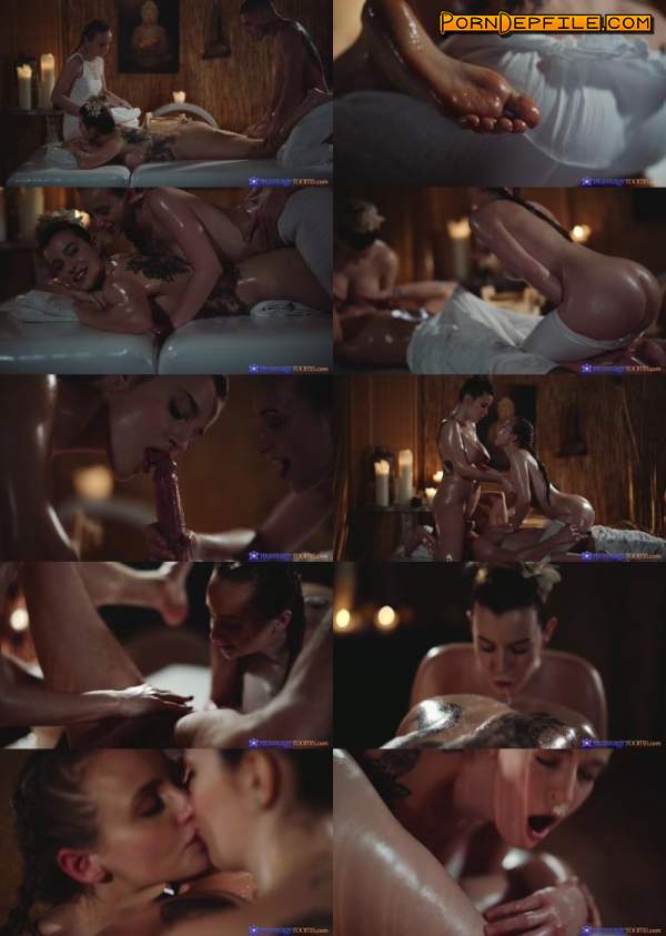 MassageRooms, SexyHub: Lady Bug, Marica Chanelle - Sensual oil soaked MFF threesome (Hardcore, Blowjob, Threesome, Massage) 1080p