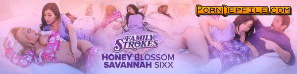 FamilyStrokes, TeamSkeet: Savannah Sixx, Honey Blossom - My Step Parents Seduced Me (Latina, Cowgirl, Big Tits, Incest) 480p