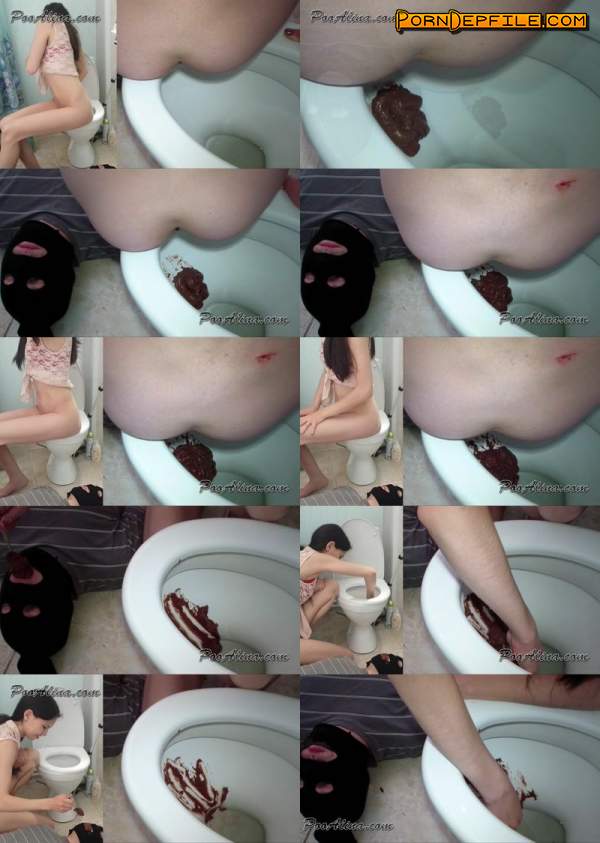PooAlina: Poo Alina - Toilet slave swallows Alina shit from toilet (Scat) 1080p