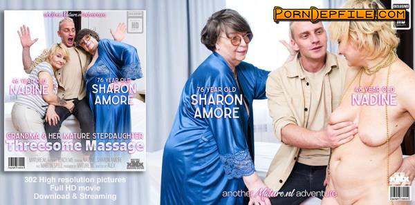 Mature.nl: Martin Spell (24), Nadine (48), Sharon Amore (76) - A hard threesome with a toyboy masseur, horny grandma Sharon Amore & her mature stepdaughter Nadine (Mature, Lesbian, Threesome, Bisexual) 1080p