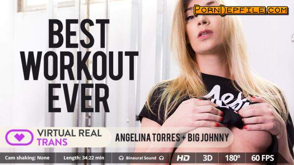VirtualRealTrans: Angelina Torres - Best Workout Ever (SideBySide, Smartphone, Gear VR, Strapon) (Smartphone, Mobile, Gear VR) 1440p