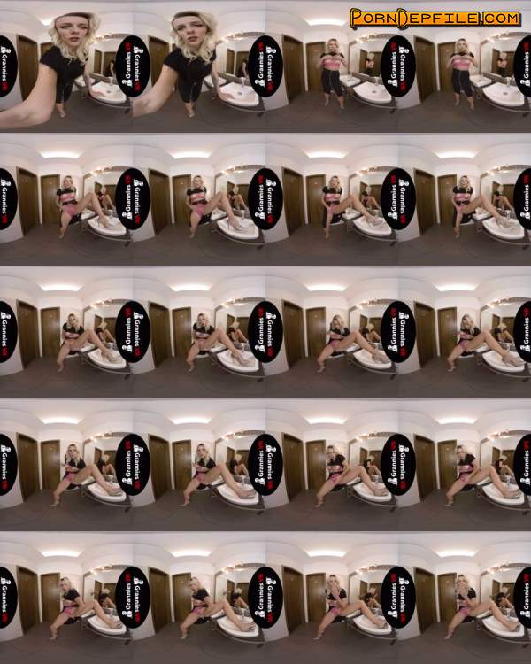 GranniesVR: Brittany Bardot - Masturbates in Restroom (Mature, VR, SideBySide, Oculus) (Oculus Rift, Vive) 3000p