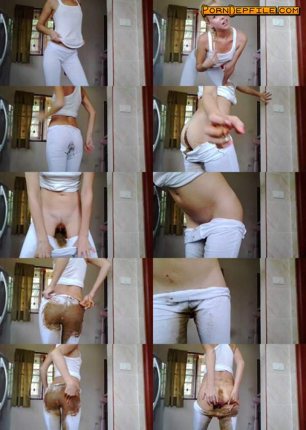 ScatShop: MissAnja - Dancing, Creamy Poo, Enema, Fart in White Leggings (Scat) 720p