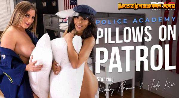 POVR Originals: Jada Kai, Kayley Gunner - Police Academy: Pillows On Patrol - 5374913 (Interracial, VR, SideBySide, Oculus) (Oculus Rift, Vive) 2300p