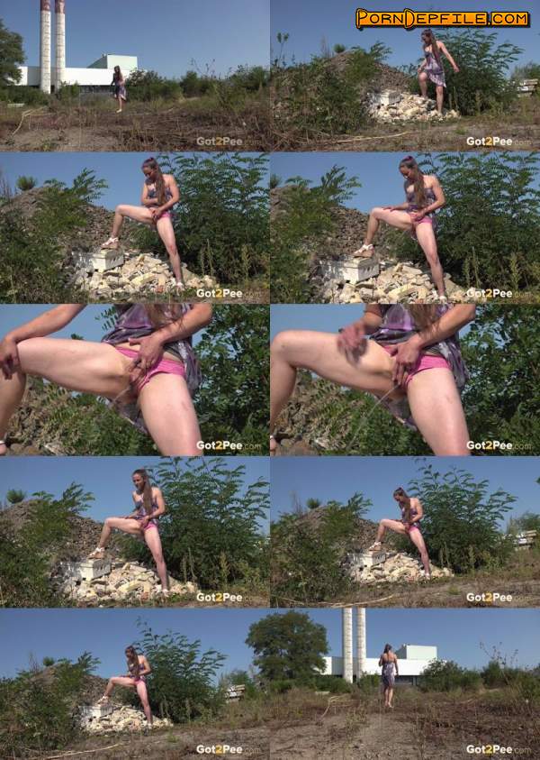 Got2pee: Over The Rubble (FullHD, Outdoor, Solo, Pissing) 1080p