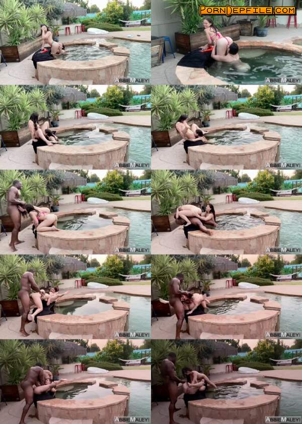 AbbieMaley: Mia Moore, Abbie Maley - Hot Tub Threesome (BBC, Teen, Interracial, Threesome) 1080p