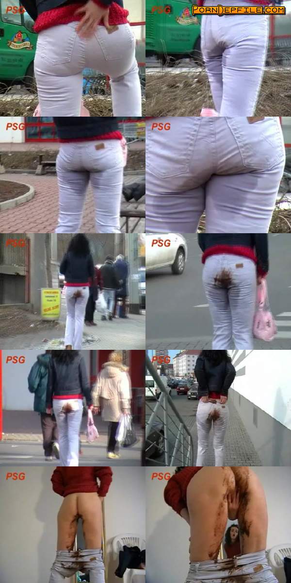 Shitgirl-in-public: Sharka Walking 14 (Solo, Smearing, Pissing, Scat) 480p