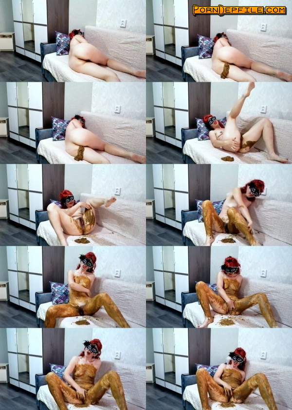 ScatShop: ModelNatalya94 - Olga shit in bed, body in shit (Smearing, Fisting, Big shit, Scat) 1080p