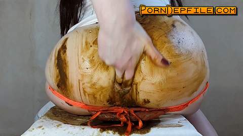 ScatShop: AnnaCoprofield - Orange Panties (Pissing, Fisting, Big shit, Scat) 1080p