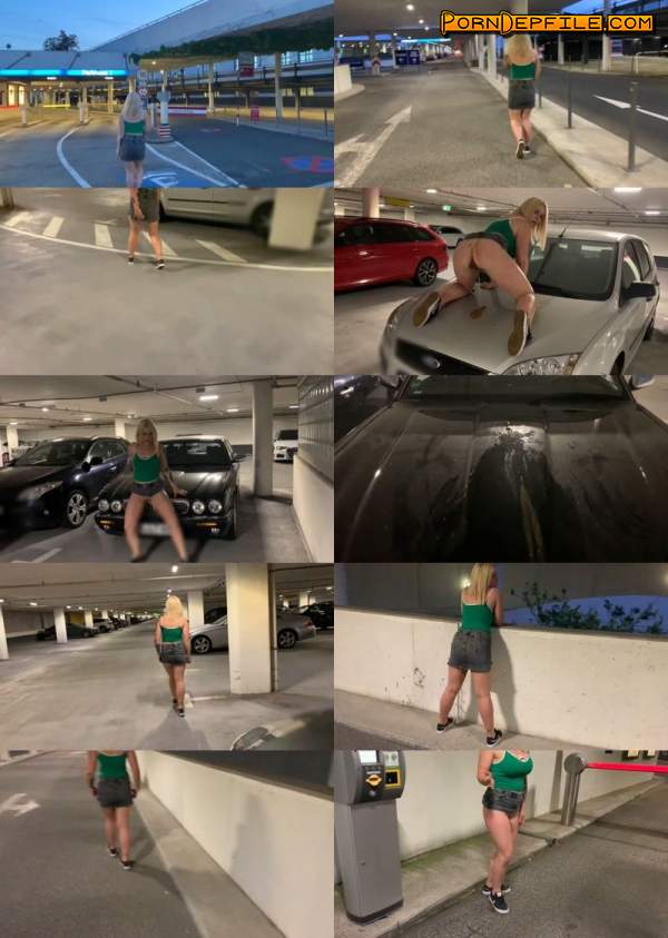 ScatShop: Devil Sophie, SteffiBlond - OMG I have to poop and piss like this - come on let's have a look at the parking garage (Pissing, Fisting, Big shit, Scat) 2160p