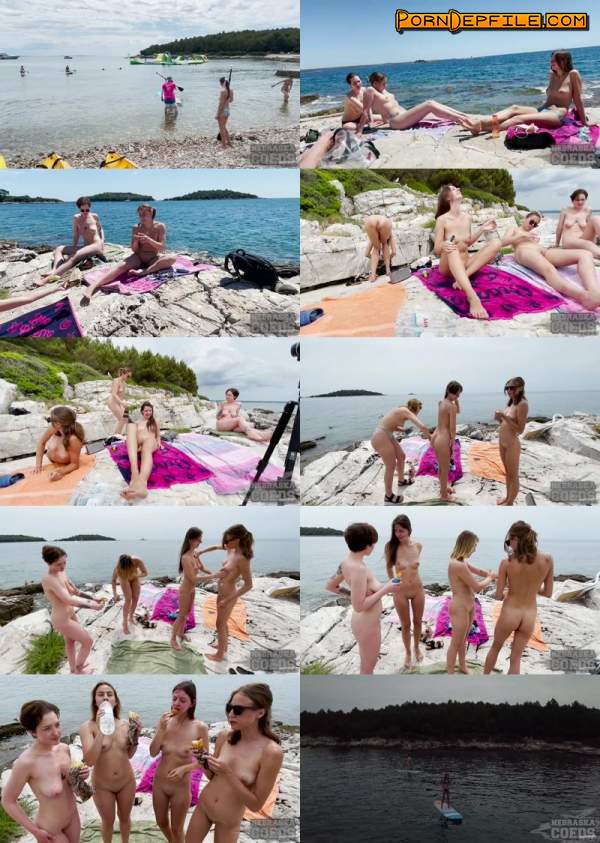 NebraskaCoeds: Adriana, Miss Pussycat, Rebeka Ruby, Sammy - On Vacation With 4 Hot Instagram Models Sunbathing In The Nude (HD Porn, FullHD, Outdoor, Teen) 1080p