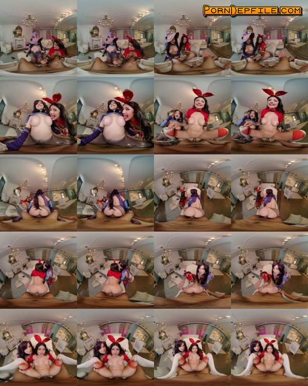 VRConk: Jewelz Blu, Adria Rae - Genshin Impact: Amber & Mona - A XXX Parody (Threesome, VR, SideBySide, Gear VR) (Samsung Gear VR) 1440p