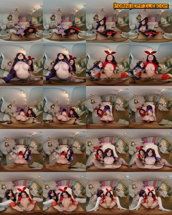 VRConk: Jewelz Blu, Adria Rae - Genshin Impact: Amber & Mona - A XXX Parody (Threesome, VR, SideBySide, Oculus) (Oculus Rift, Vive) 3072p