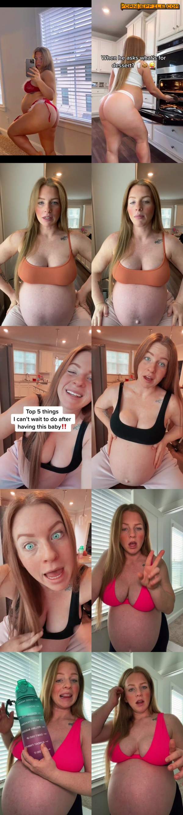 TikTok: Realpeachycheeks - NN Pregnant Compilation (HD Porn, Solo, Fetish, Pregnant) 1024p