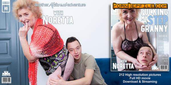 Mature.nl: Nikki Nuttz (27), Noretta (72) - Toyboy loves fucking his shaved 72 year old stepgrandma Noretta on her couch (Facial, Doggystyle, Teen, Mature) 1080p