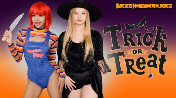 DadCrush, TeamSkeet: Jade Kimiko, Kylie Shay - Trick or Threesome (POV, Asian, Teen, Threesome) 360p