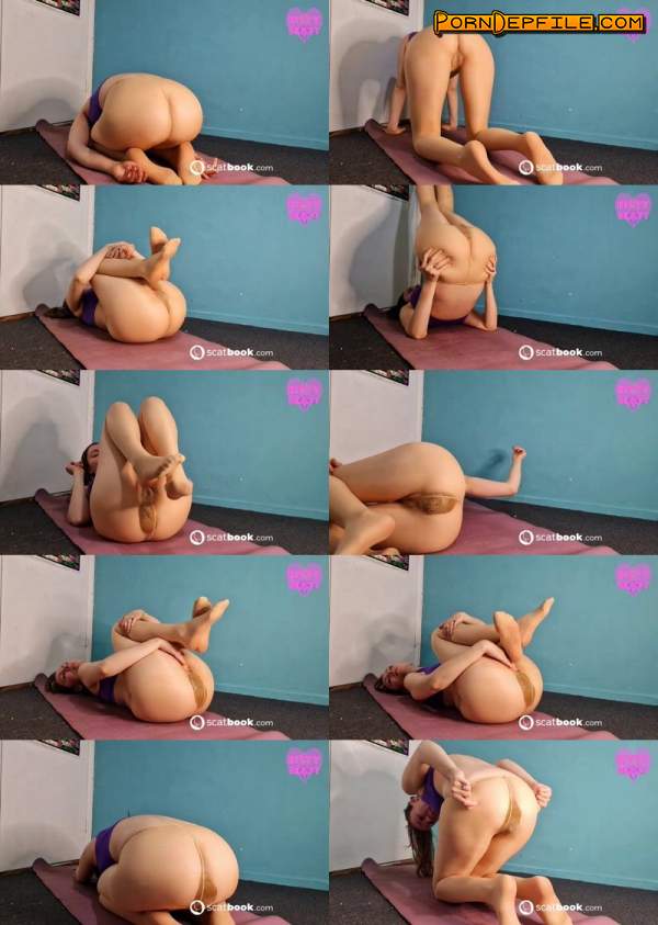 ScatBook: Kitty Skatt - Yoga Pantyhose Load with Poop Replay (Solo, Smearing, Big shit, Scat) 1080p
