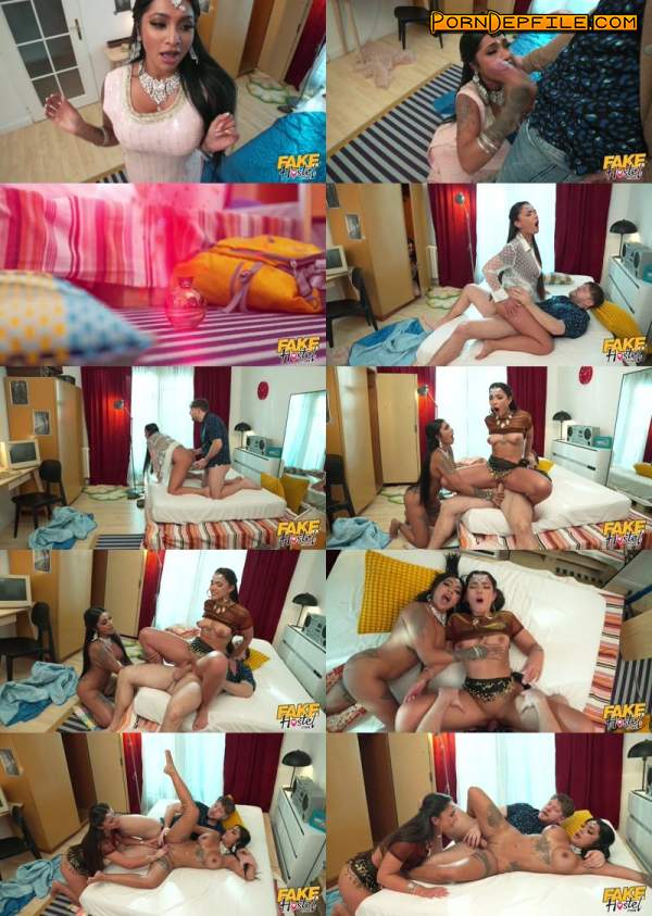 FakeHostel, FakeHub: Yasmina Khan, Nuria Millan - The Wish Makers (Asian, Big Tits, Group Sex, Threesome) 1080p