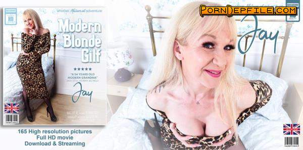 Mature.nl: Jay (54) - British masturbating blonde GILF Jay goes solo and getting her pierced pussy soaking wet (Solo, Big Tits, Mature, France) 1080p