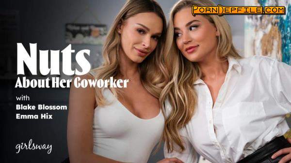 GirlsWay: Emma Hix, Blake Blossom - Nuts About Her Coworker (Masturbation, Blonde, Big Tits, Lesbian) 2160p