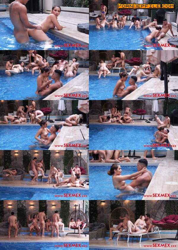 SexMex: Gatita, Nicole Zurich - Pool Orgy #1 (Big Ass, Big Tits, Milf, Group Sex) 480p