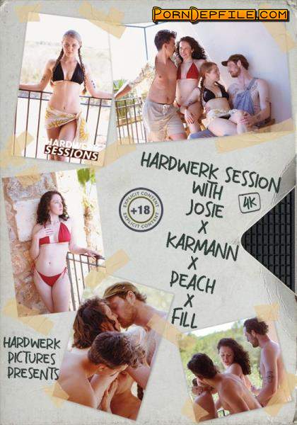 HardWerk: Josie Boo, The Swedish Peach - Session Couples Foursome with Josie & Karmann and Peach & Fill (Foursome, Brunette, Blonde, Teen) 1080p